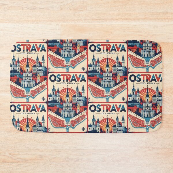 Item preview, Ostrava Cezch Republic 1950s Retro Poster Tourism designed and sold by TravelersGems.