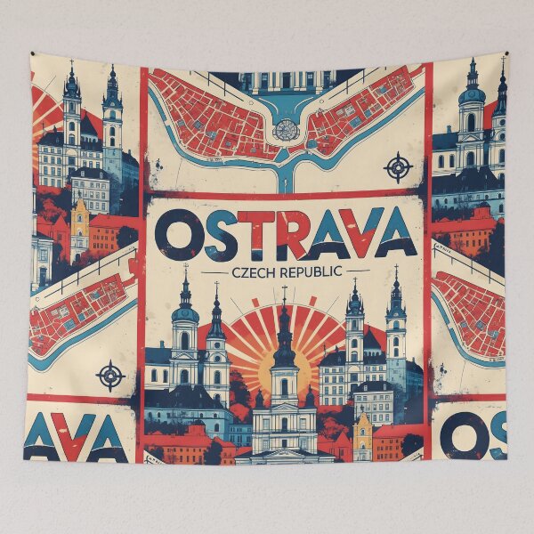 Item preview, Ostrava Cezch Republic 1950s Retro Poster Tourism designed and sold by TravelersGems.