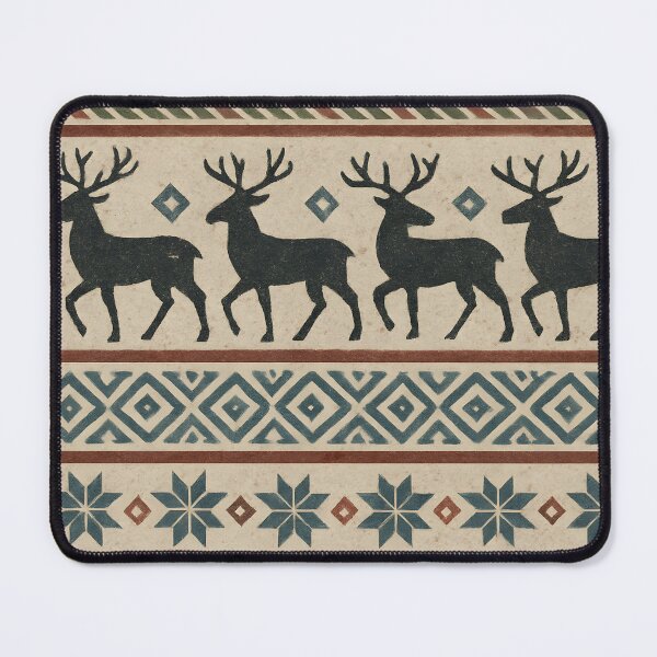 Item preview, Nordic Sami Folk Winter Reindeer Seamless Pattern – Vintage Ink designed and sold by Artsy-With.