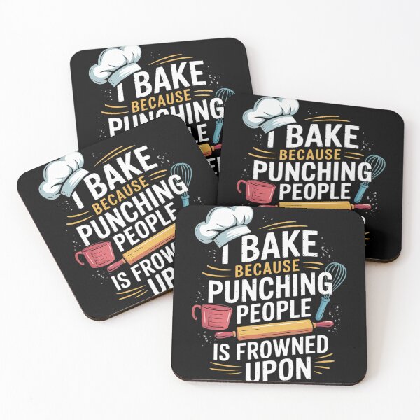 Item preview, I Bake Because Punching People Is Frowned Upon  designed and sold by RuthGAArt.