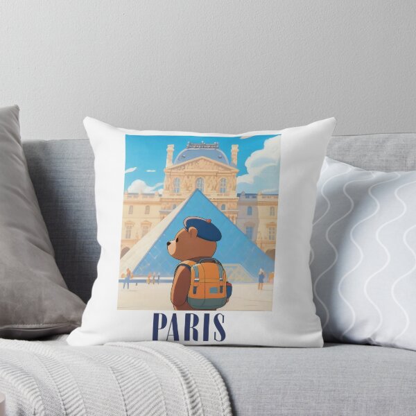 Item preview, Cute Bear In The Louvre Museum Paris Retro-modern Version  designed and sold by Aguilar Trips.