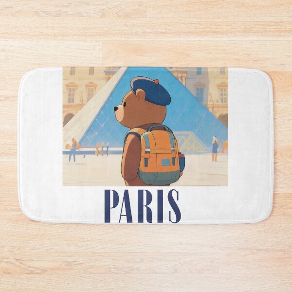 Item preview, Cute Bear In The Louvre Museum Paris Retro-modern Version  designed and sold by Aguilar Trips.