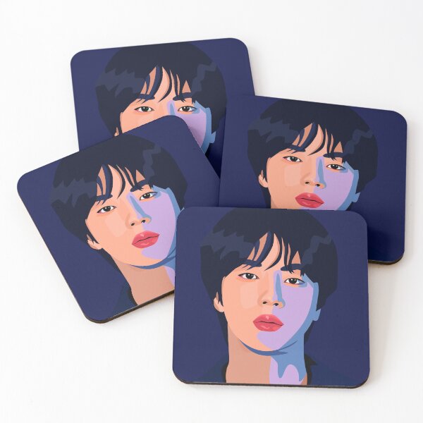 Item preview, Jin of BTS in a stunning vector digital portrait. designed and sold by Aome22.