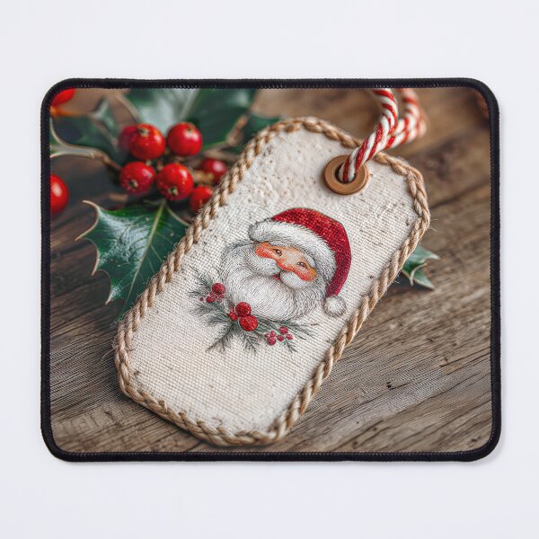 Item preview, Rustic Santa Holiday Christmas Tag designed and sold by AngelottiCR.