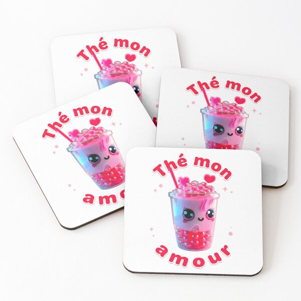 Item preview, My Love Tea - Kawaii Pink 3D Bubble Tea and Love designed and sold by xper-t-s.