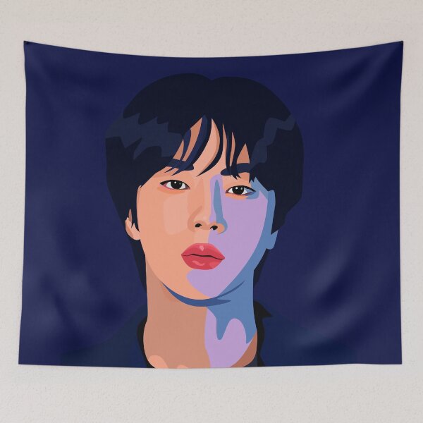 Item preview, Jin of BTS in a stunning vector digital portrait. designed and sold by Aome22.