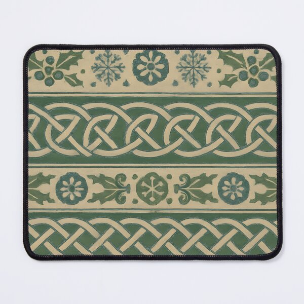 Item preview, Celtic Folk Winter Knotwork & Holly Seamless Pattern – Vintage Ink designed and sold by Artsy-With.