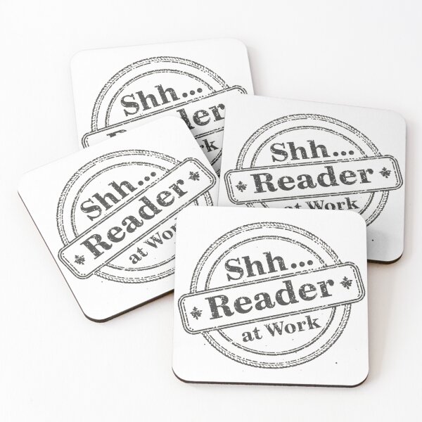 Item preview, SHH… Reader at Work – Vintage Stamp Design designed and sold by Scattered-Words.