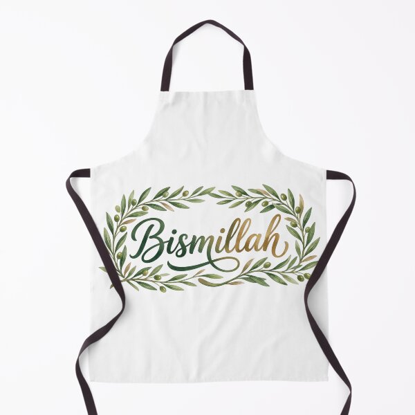 Item preview, Aesthetic Bismillah Arabic Calligraphy Olive Wreath designed and sold by Faithful Uswa Prints.