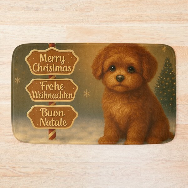 Item preview, Golden Maltipoo Premium Christmas Puppy Art designed and sold by GivingJoy.