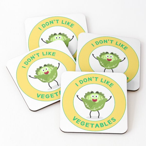 Item preview,  I Don’t Like Vegetables - Cabbage - Funny Cartoon Cabbage designed and sold by Love3Happy.