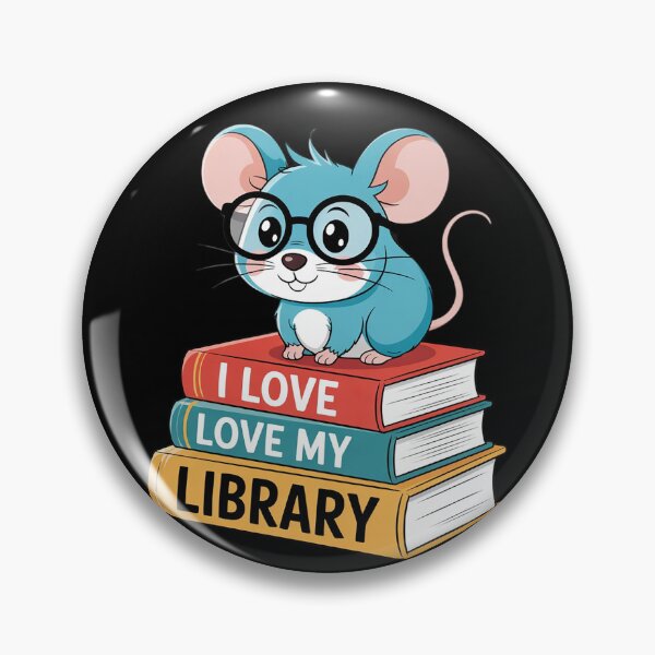 Item preview, I Love My Library Mouse Women Kids Book Lovers  designed and sold by RuthGAArt.