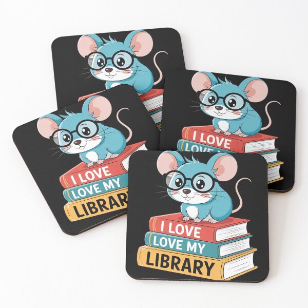 Item preview, I Love My Library Mouse Women Kids Book Lovers  designed and sold by RuthGAArt.