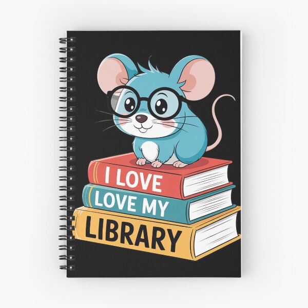 Item preview, I Love My Library Mouse Women Kids Book Lovers  designed and sold by RuthGAArt.