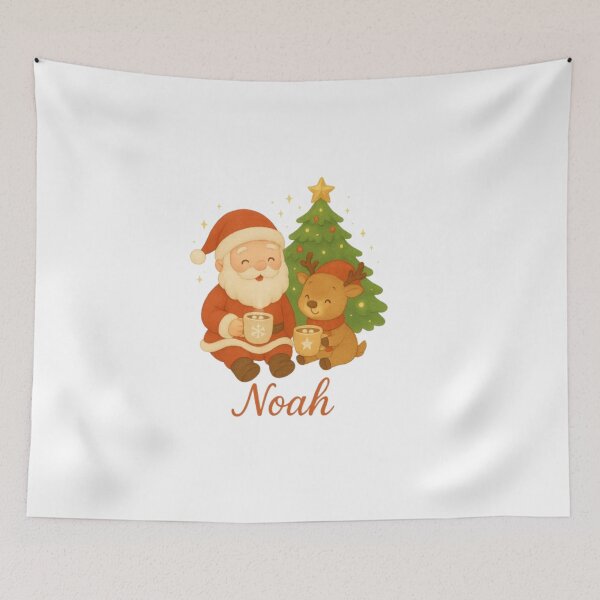 Item preview, Cozy Santa & Reindeer Christmas Illustration – Noah designed and sold by BABUSHOP5.