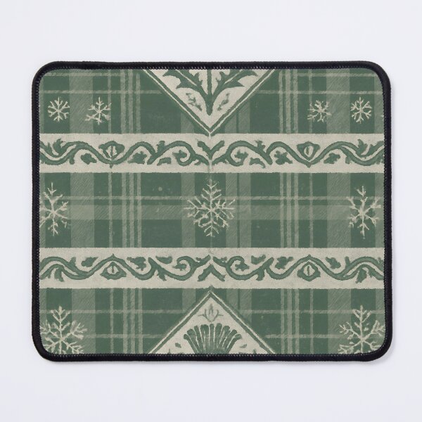 Item preview, Scottish Highlands Tartan & Thistle Snow Seamless Pattern – Vintage Ink designed and sold by Artsy-With.