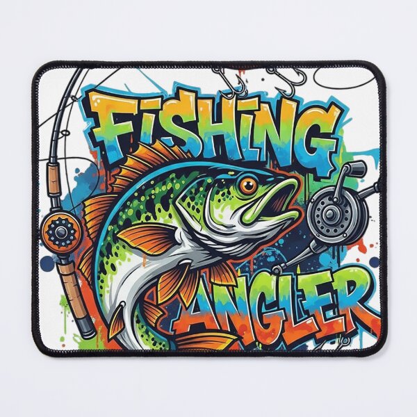 Item preview, Graffiti Style Bass Fishing Angler Art designed and sold by newvisionart191.