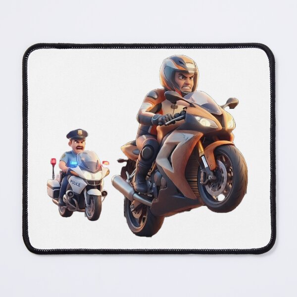 Item preview, Full Throttle Escape" - Biker Wheelie vs Police Chase designed and sold by KayaVisuals.