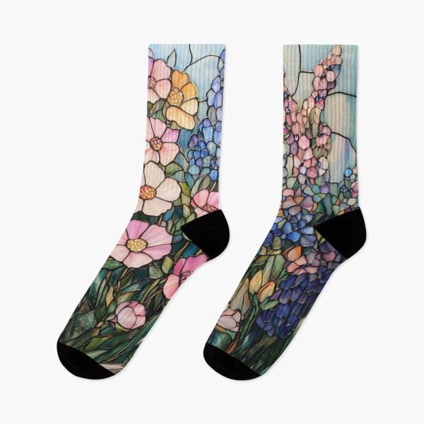 Item preview, Stained Glass Wildflowers Field Herbs Graphic Design designed and sold by GrinGalore.