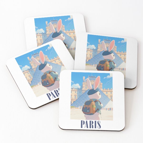 Item preview, Cute Bunny In The Louvre Museum Paris Retro-modern Version  designed and sold by Aguilar Trips.