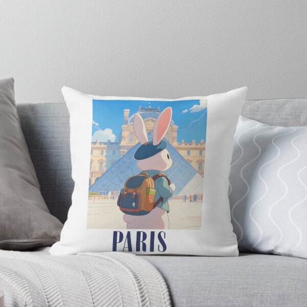 Item preview, Cute Bunny In The Louvre Museum Paris Retro-modern Version  designed and sold by Aguilar Trips.