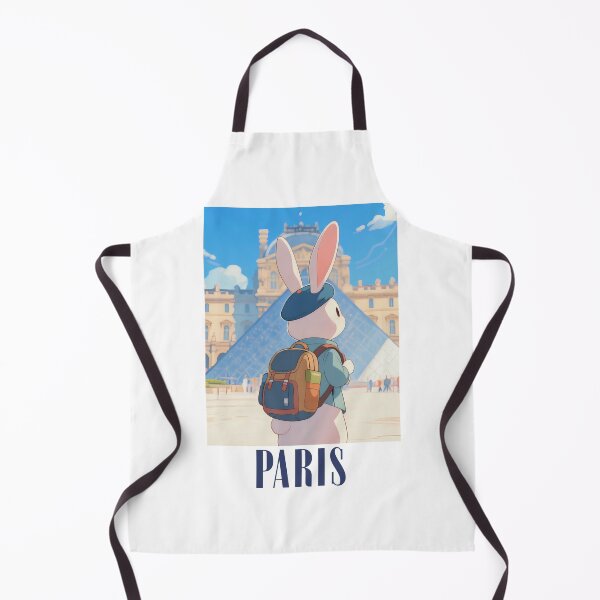Item preview, Cute Bunny In The Louvre Museum Paris Retro-modern Version designed and sold by Aguilar Trips.