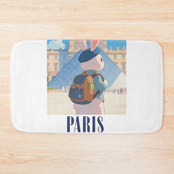 Item preview, Cute Bunny In The Louvre Museum Paris Retro-modern Version  designed and sold by Aguilar Trips.