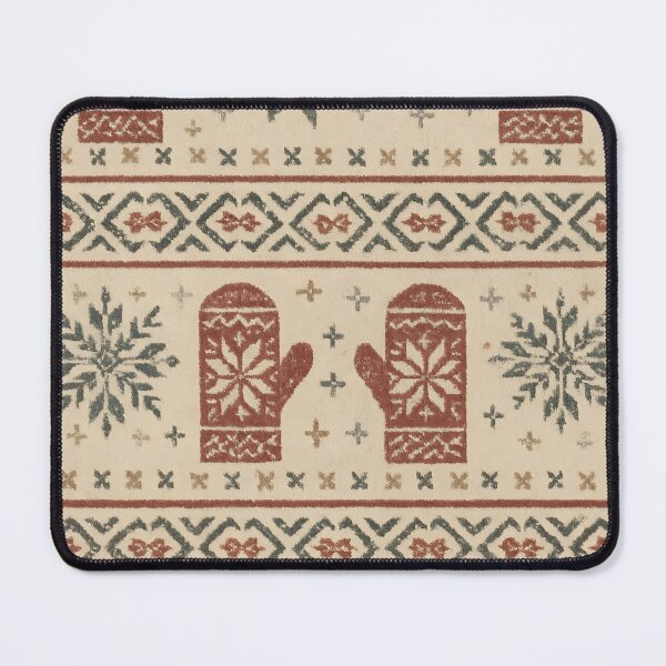 Item preview, Latvian Folk Winter Star & Snowflake Seamless Pattern – Vintage Ink designed and sold by Artsy-With.