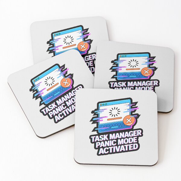 Item preview, Task Manager Panic Mode Sticker Pack with Glitchy System Error Graphics designed and sold by SplashTastic.