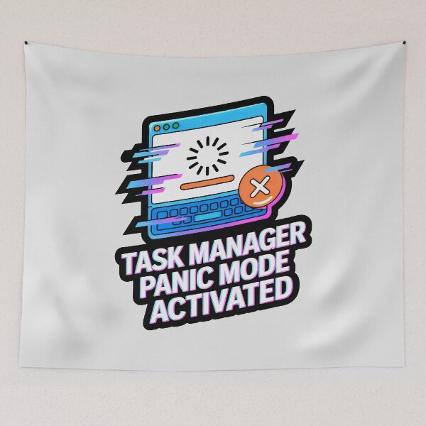 Item preview, Task Manager Panic Mode Sticker Pack with Glitchy System Error Graphics designed and sold by SplashTastic.