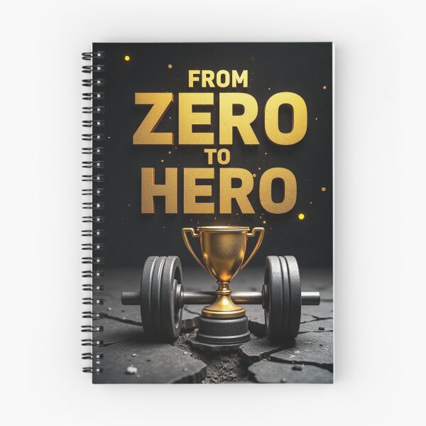 Item preview, From Zero to Hero 2026 - Fitness Transformation Journal Gym Motivation designed and sold by Antik by Schulz.