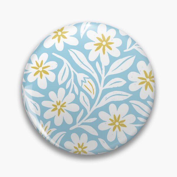 Item preview, Forget me not whimsical floral pattern on blue designed and sold by Miss-Belle.