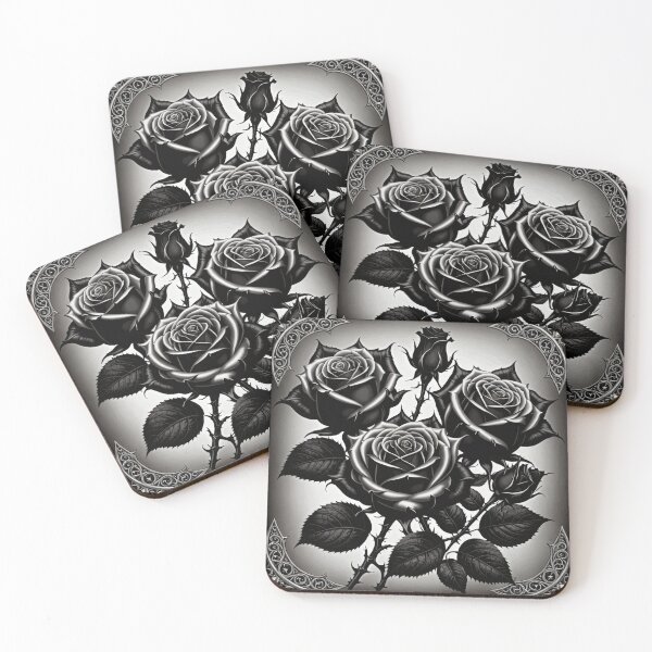 Item preview, Baroque Gothic Roses – Shaded Dark Botanical Vintage Floral Art designed and sold by Visualynx.
