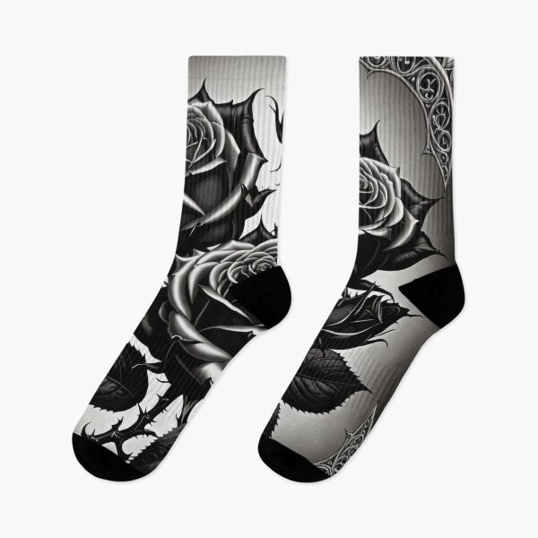 Artikelvorschau, Barocke Gothic Rosen – Schattierte Dark Botanical Vintage Blumenkunst entworfen und verkauft von Visualynx.