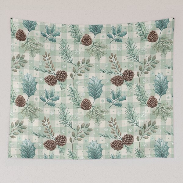Item preview, Chic Christmas design with a checkered pattern designed and sold by Merrylands Artshop.