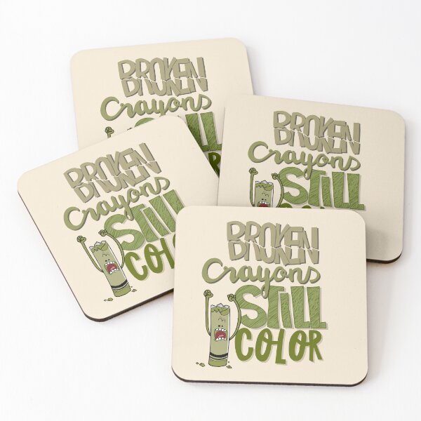 Item preview, Broken Crayons Still Colour - Keep Going Inspirational Quote designed and sold by Maltachi Designs.