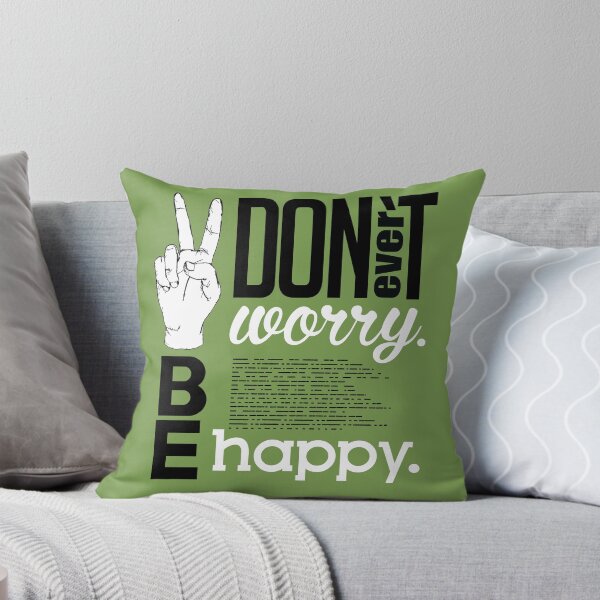 Item preview, Don't Ever Worry, Be Happy - Good Vibes and Positivity Quote designed and sold by Maltachi Designs.