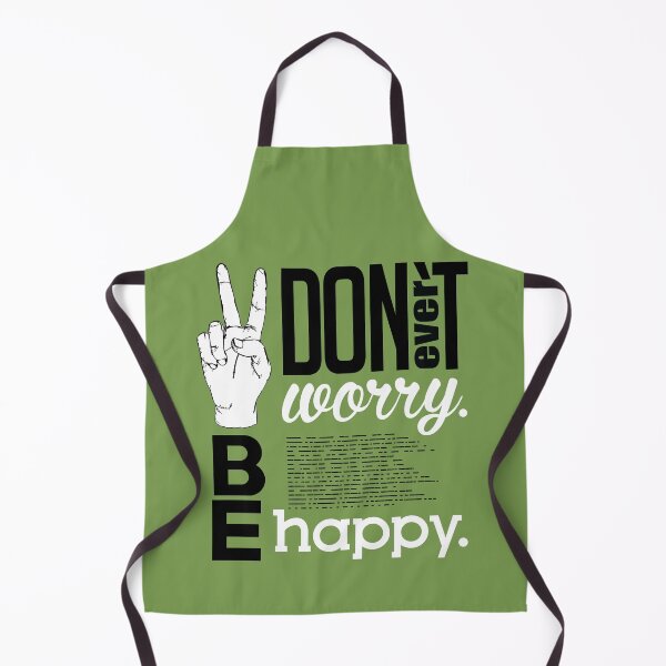 Item preview, Don't Ever Worry, Be Happy - Good Vibes and Positivity Quote designed and sold by Maltachi Designs.