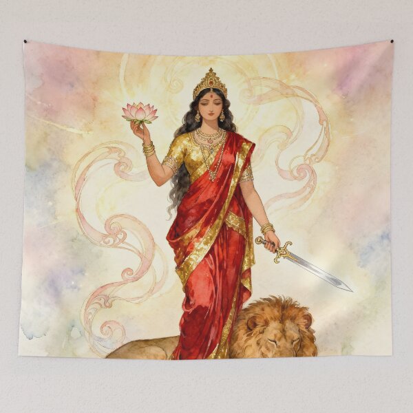Item preview, Durga, Goddess of Boundaries and Sacred Power designed and sold by SoniaSarkali.