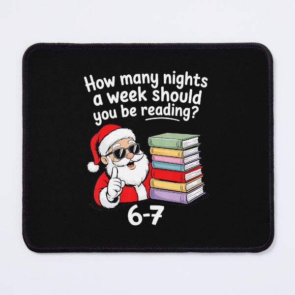 Item preview, How Many Nights Reading Teacher 67 Christmas Six Seven Santa  designed and sold by JEFDodsonArt.