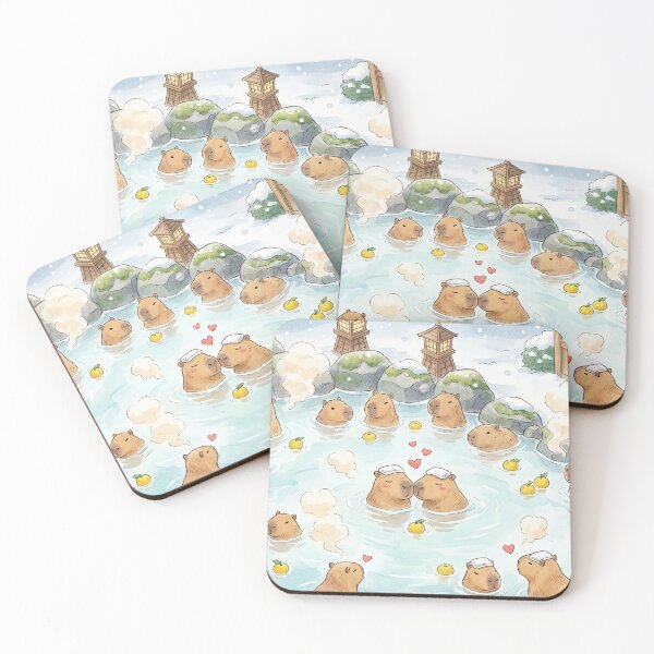 Item preview, Capybara Valentine - Japanese Hot Spring Yuzu Bath designed and sold by SavinMercantile.