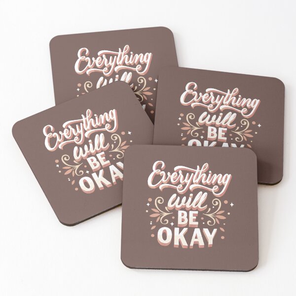 Item preview, Everything Will Be Okay - Comforting and Hopeful Quote designed and sold by Maltachi Designs.