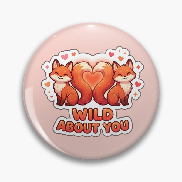 Item preview, Valentine Wild About You Cute Fox Couple Sticker designed and sold by Nuist25.