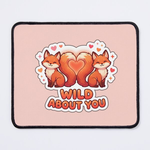 Item preview, Valentine Wild About You Cute Fox Couple Sticker designed and sold by Nuist25.