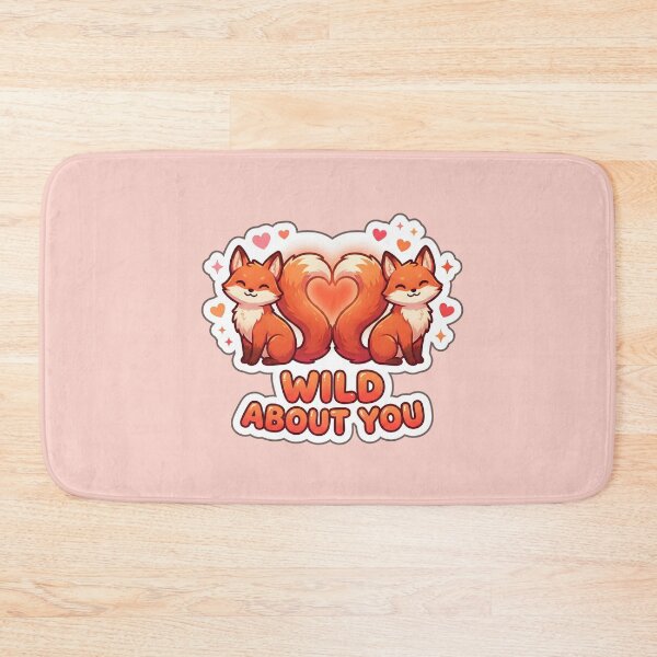 Item preview, Valentine Wild About You Cute Fox Couple Sticker designed and sold by Nuist25.