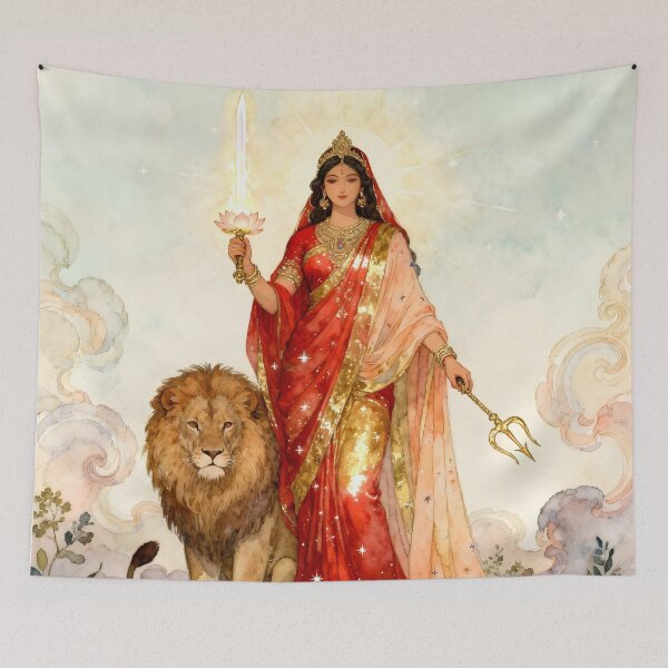 Item preview, Durga, Goddess of Boundaries and Sacred Power designed and sold by SoniaSarkali.