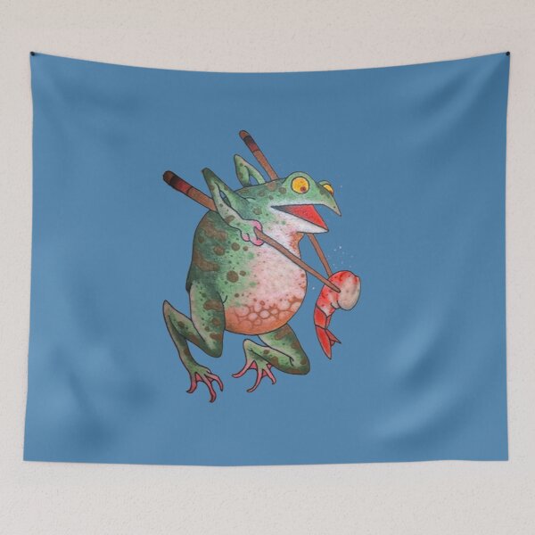 Item preview, Frog Has Some Shrimp To Eat designed and sold by VictorIos.