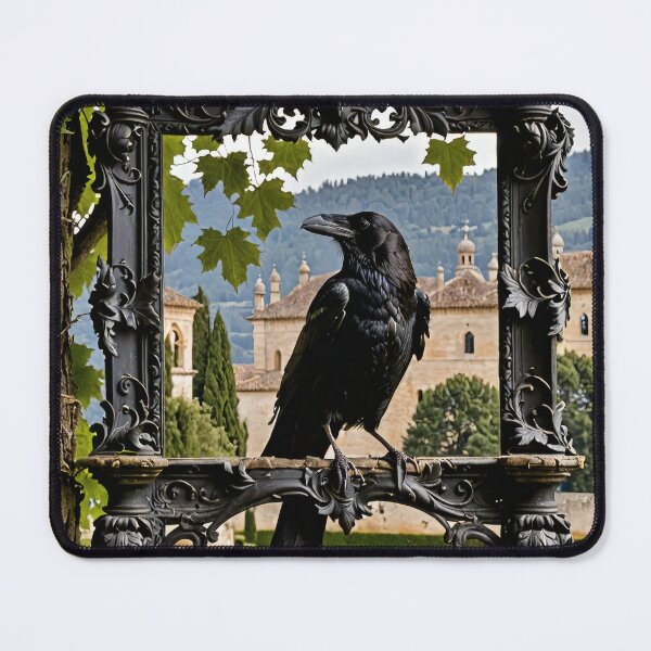 Item preview, Baroque Raven Illustration – Gothic Decor & Victorian Style designed and sold by Visualynx.