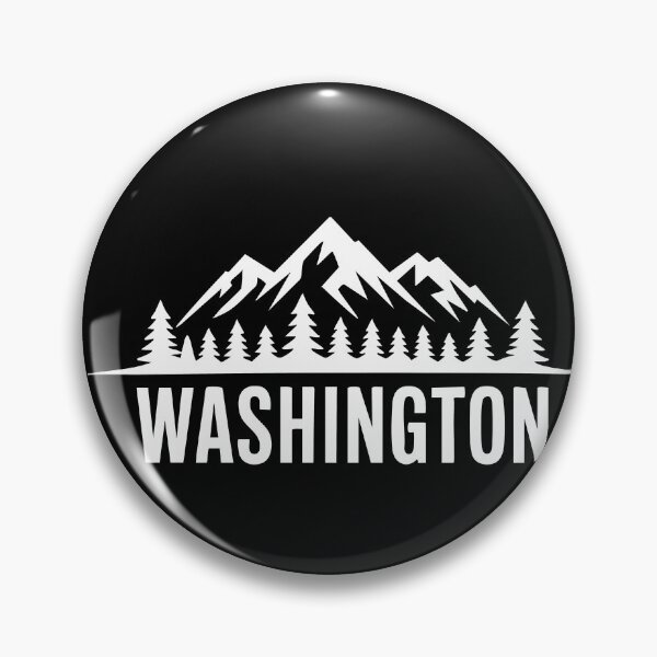 Item preview, Minimalist Washington State Mountains and Evergreen Trees Typography Design designed and sold by StoreXlk.