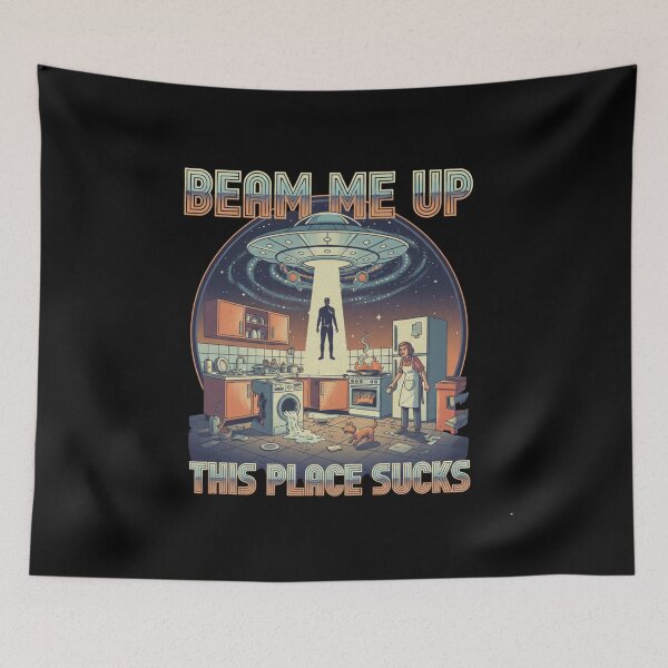 Item preview, Beam Me Up This Place Sucks - Vintage Space Humor designed and sold by MIMSCorneR.